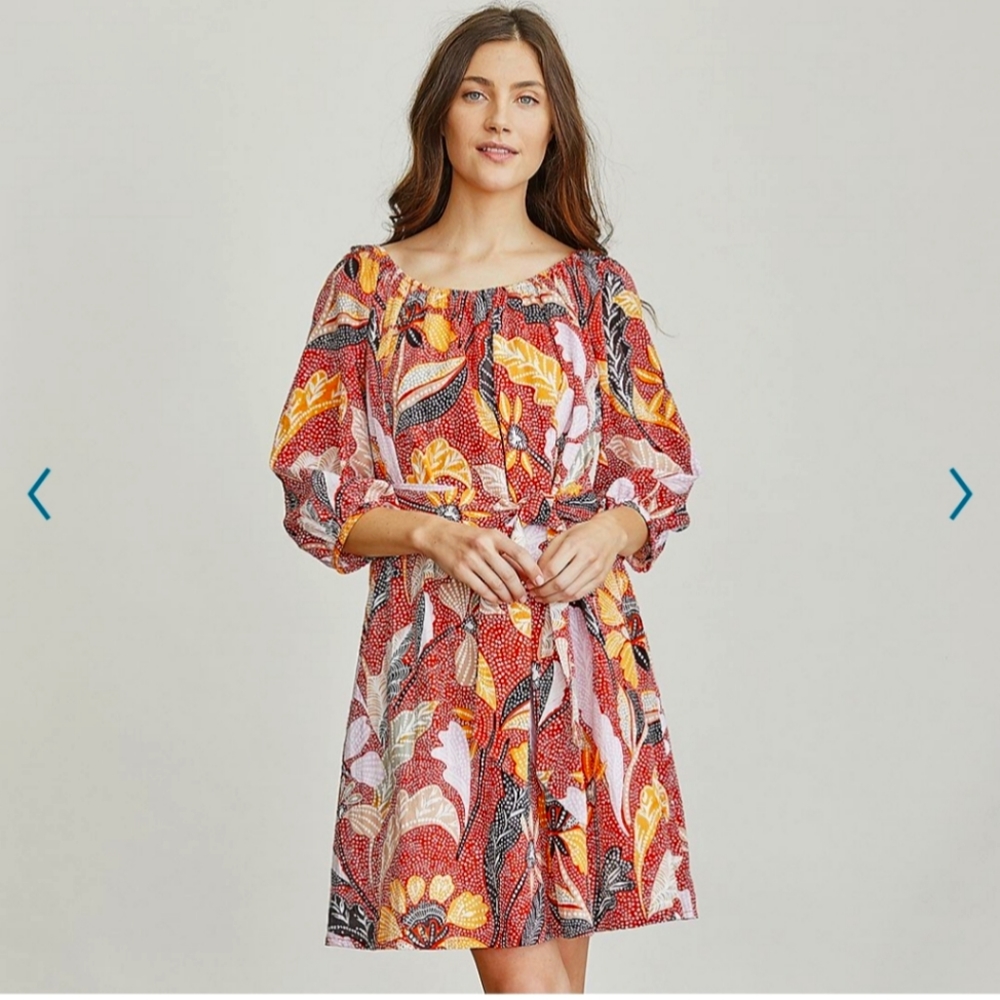 NWT - Womens Elizabeth and James Short Belted Dress, XXL